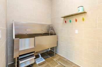 Pet spa area